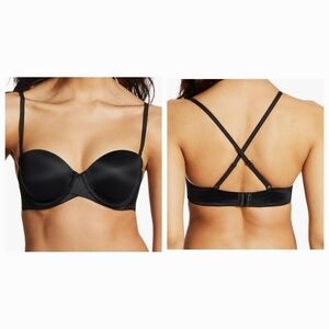 Maidenform Black Side Smoothing Strapless/Convertible Underwire Bra Sz 40C NEW